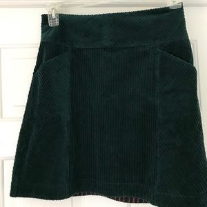 High waisted corduroy skirt